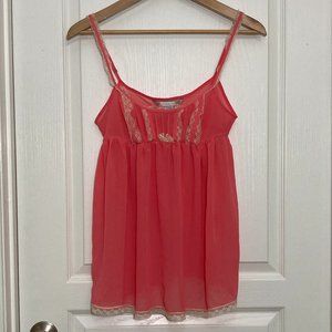 Victoria's Secret | 100% Polyester Peach Slip / Nightie / Sleepwear | Small.